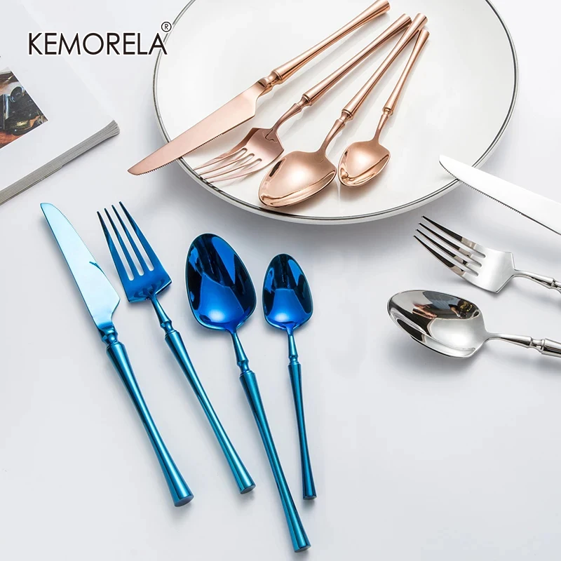Western Tableware Luxury Dinnerware Set Knives Forks Spoons Tea Classic Dinner Wedding Party Dining Kit Tools | Дом и сад