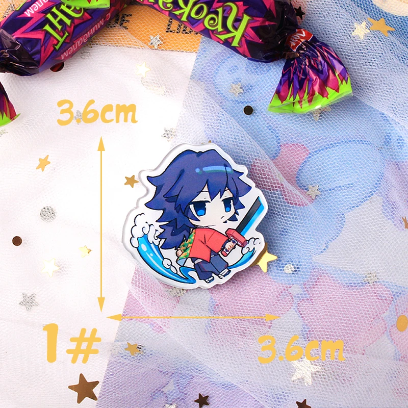 TQ Anime Demon Slayer: Kimetsu no Yaiba Kamado Tanjirou Cosplay Bedge Cartoon Collect Backpacks Bags Badges Button Brooch Pins | Дом и сад