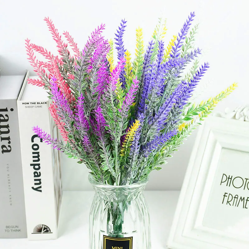 

Romantic Provence Lavender Artificial Flower For Home Garden Decor DIY Flower Arrangement Crafts Wedding Bridal Bouquet