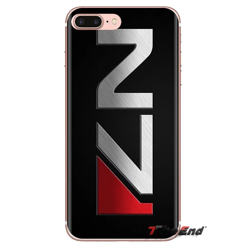 TPU Cover Mass Effect N7 Armour Logo Print For iPhone XS Max XR X 4 4S 5 5S 5C SE 6 6S 7 8 Plus Samsung Galaxy J1 J3 J5 J7 A3 A5 |