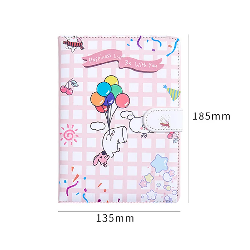 

Creative Cute Cartoon Print Leather Notebook Portable Kawaii Hand Book Diary Planner Program Agenda Notebook Journal Gifts