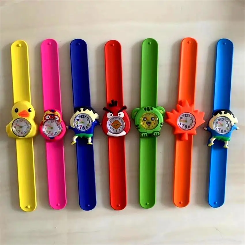 30 Cartoon Styles Children Kids Quartz Wrist Watches Colorful Bend Slap Strap Kids Watch Girl Boy Christmas Party Gift Clock images - 6