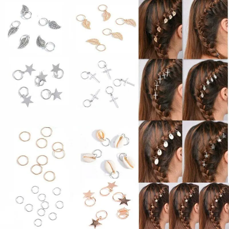 Косы украшения для волос женщин девушки DIY сплав круглый обруч кольца косичек