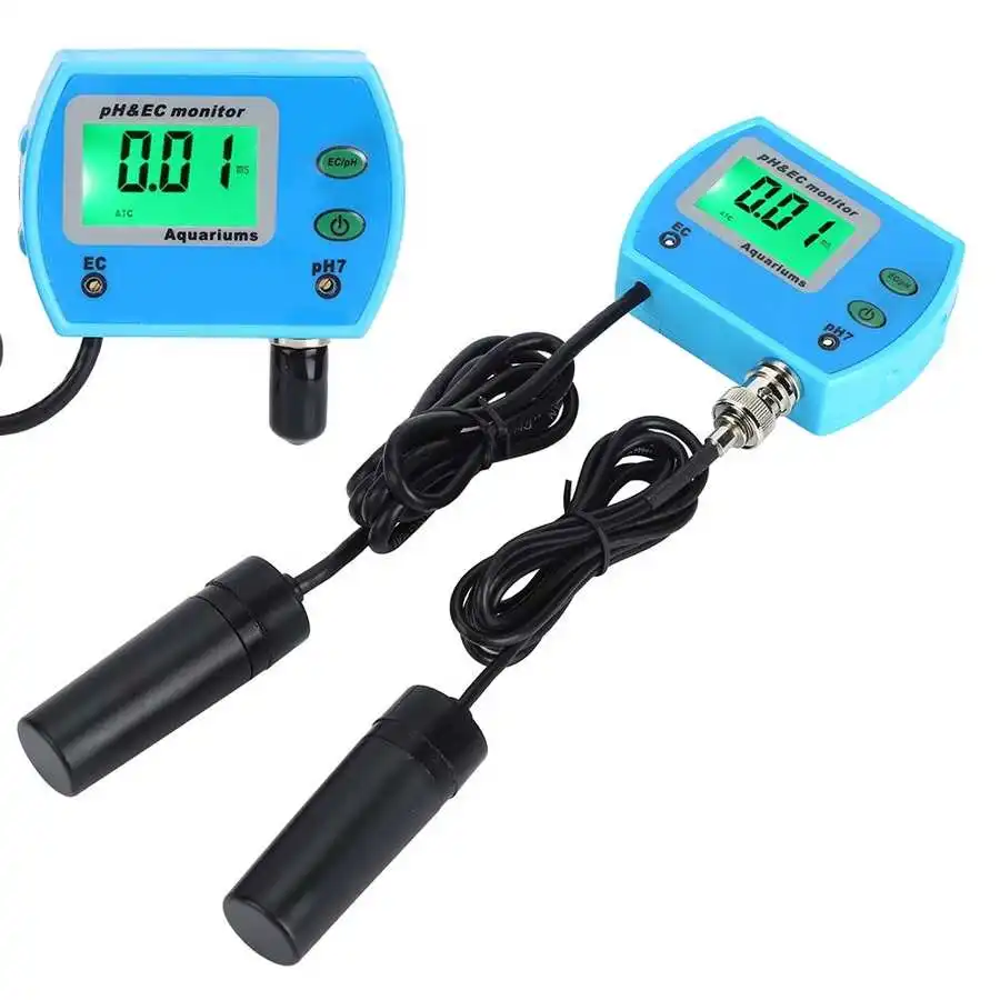 

PH/EC Tester Meter On-Line Water Quality Monitor Analysis for Aquarium Swimming Pool EU 230-240V Aquarium Water Tester