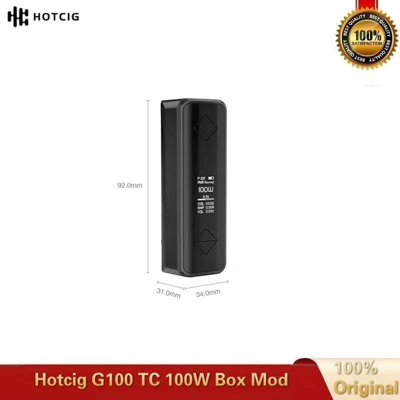 Оригинальный боксмод Hotcig G100 TC 100W с дисплеем 0 9 дюйма работающим от одной батареи