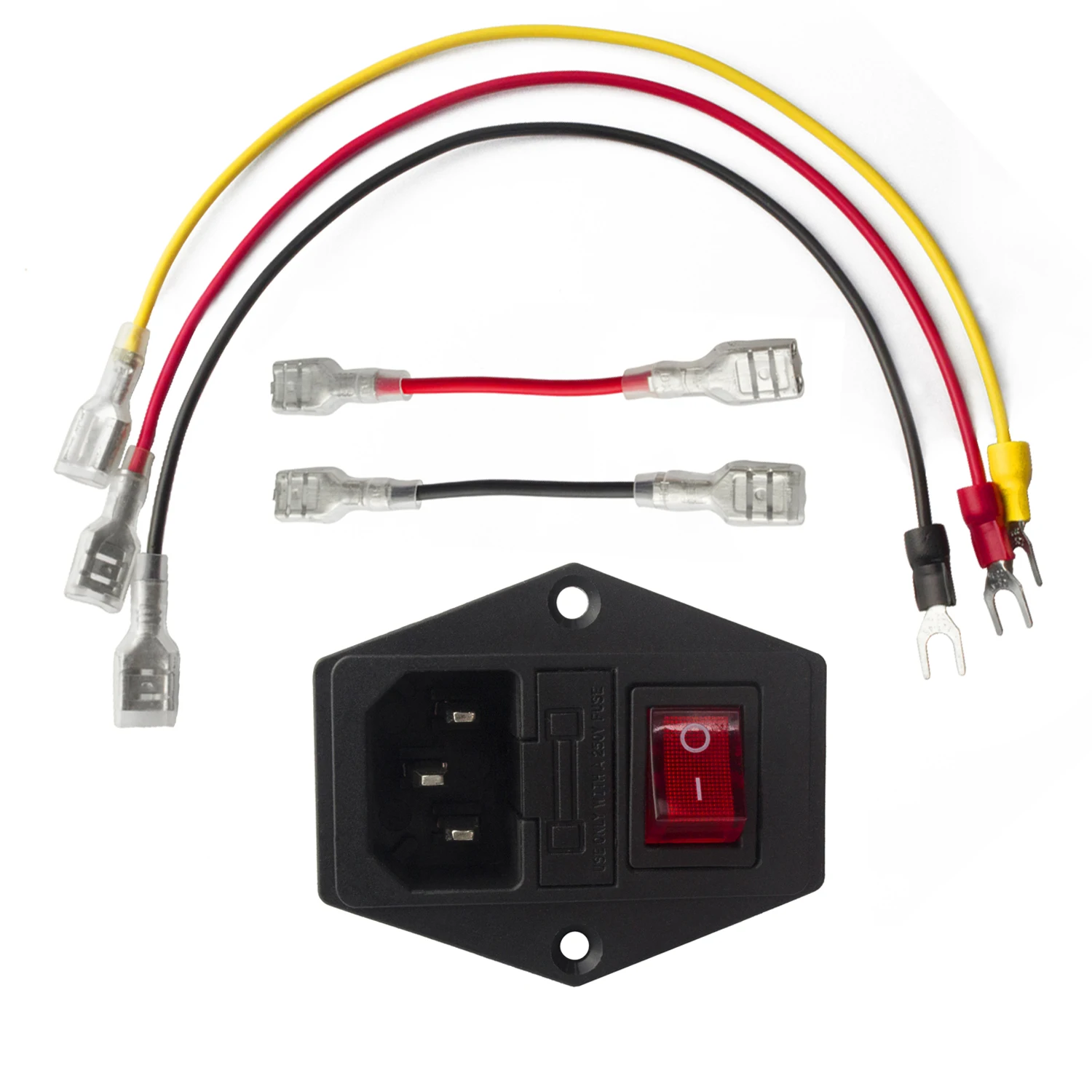 SIMAX3D 15 A 250 V переключатель питания AC 3pin розетка переменного тока с красным тройным