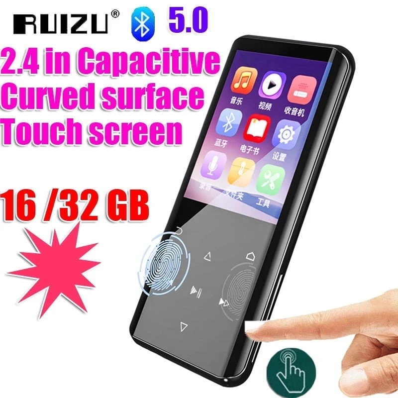 

2021 оригинальный мини спортивный MP3-плеер RUIZU HD без потерь с 3,5-дюймовым экраном Hifi MP3 музыкальный плеер 32 Гб Поддержка 2,4G TF карты