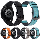 Ремешок кожаный и силиконовый для Samsung Galaxy Watch Band 4 3 4145 мм, браслет для Galaxy 4246 мм Active 2, 20 мм 22 мм