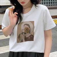 summer harajuku shirt tops women 2021 fashion casual basic short sleeve o neck funny print cute goth streetwear women tees