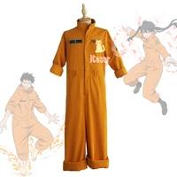 anime fire force tamaki kotatsu cosplay costume enen no shouboutai jumpsuit shinra kusakabe rompers takehisa firefighter uniform