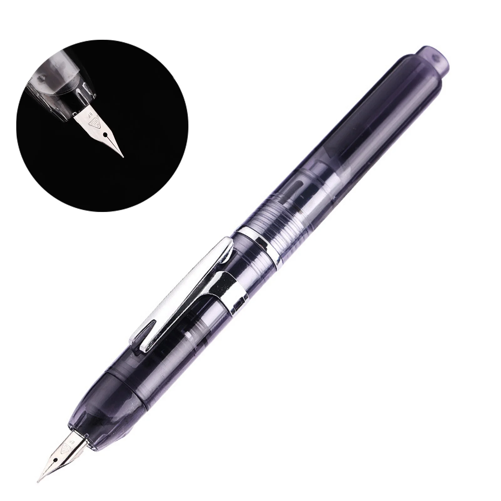 Черная перьевая ручка Lanbitou с прессовым наконечником преобразователь