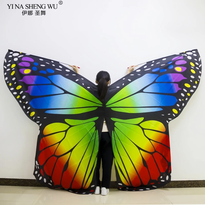 

Kids Adults Belly Dance Butterfly Wings Shawl Women Girls Colorful Belly Dance Stage Performance Isis Wings Dancing Accessories