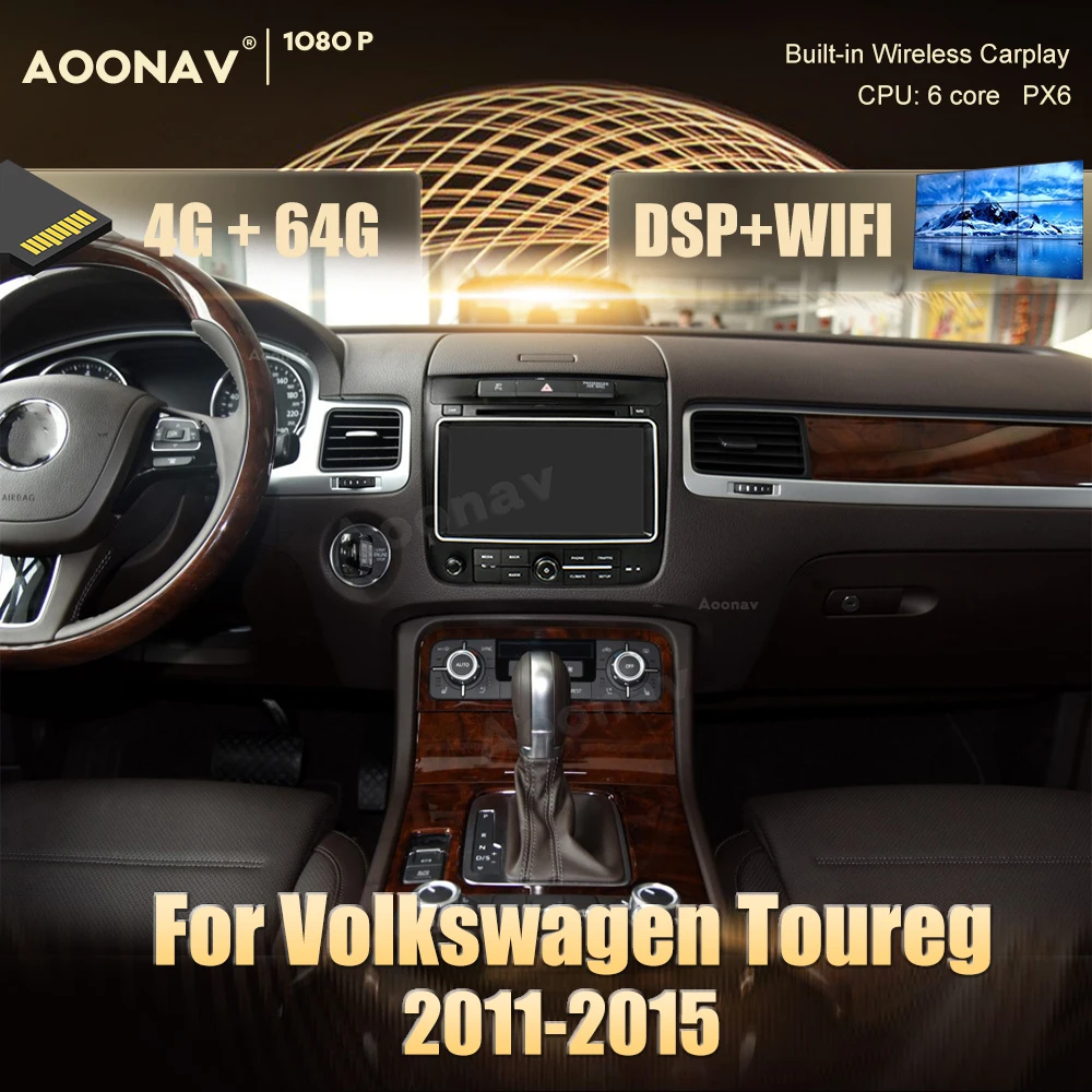 Автомагнитола 2 din на Android с GPS мультимедийный проигрыватель для Volkswagen Toureg 2011-2015