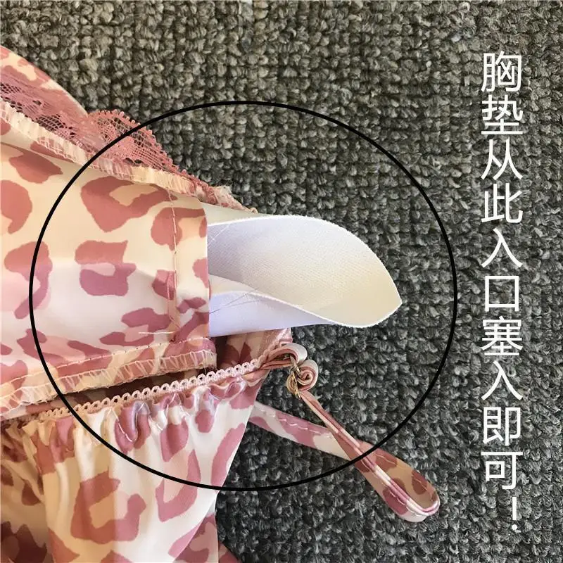 

Sexy Silk Robes for Women Summer Leopard Sling Dress Spring Bathrobe Sets Plus Size Sleepdress Comfortable Nightgown Home Wear