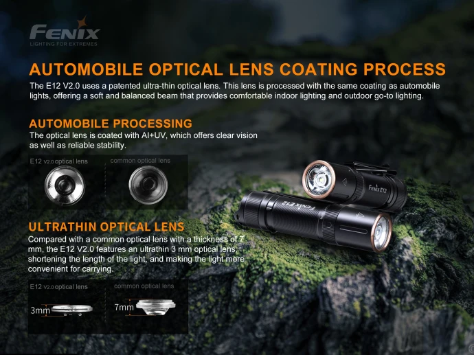 Водонепроницаемый светодиодный фонарик Fenix E12 V2.0 для повседневного