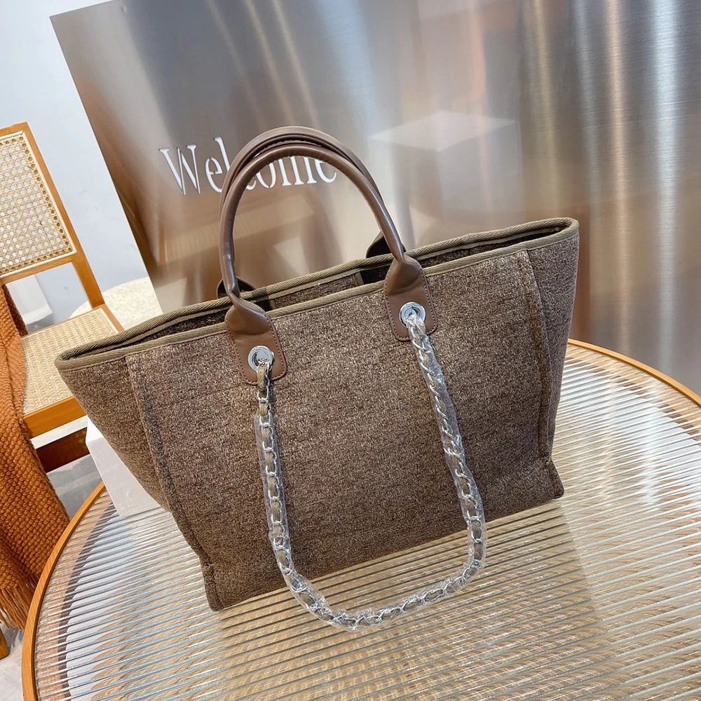 

Дизайнерские брендовые сумки, вместительные холщовые сумки с цепочками и надписями, оригинальные Роскошные каналы, сумки для покупок