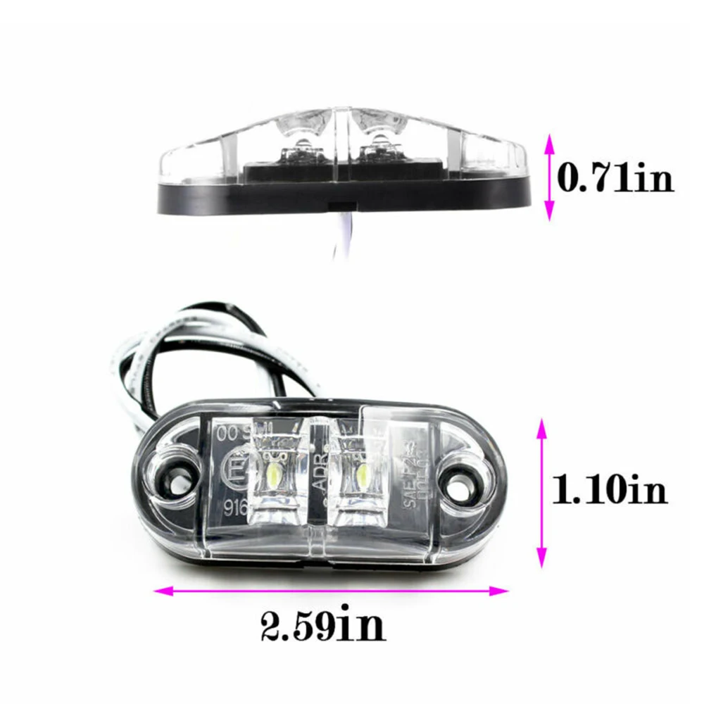 

Replacement Side Marker Lights 2.5W Part Accessories LED Lamp Clearance