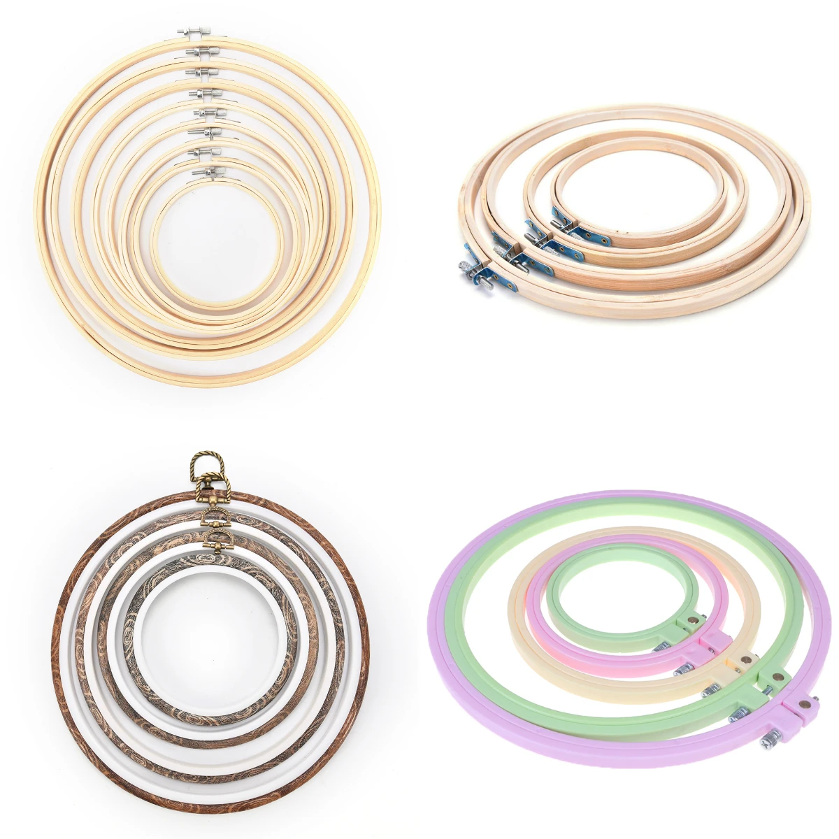 1 шт. набор вышивальных обручей бамбуковые деревянные кольца для вышивания