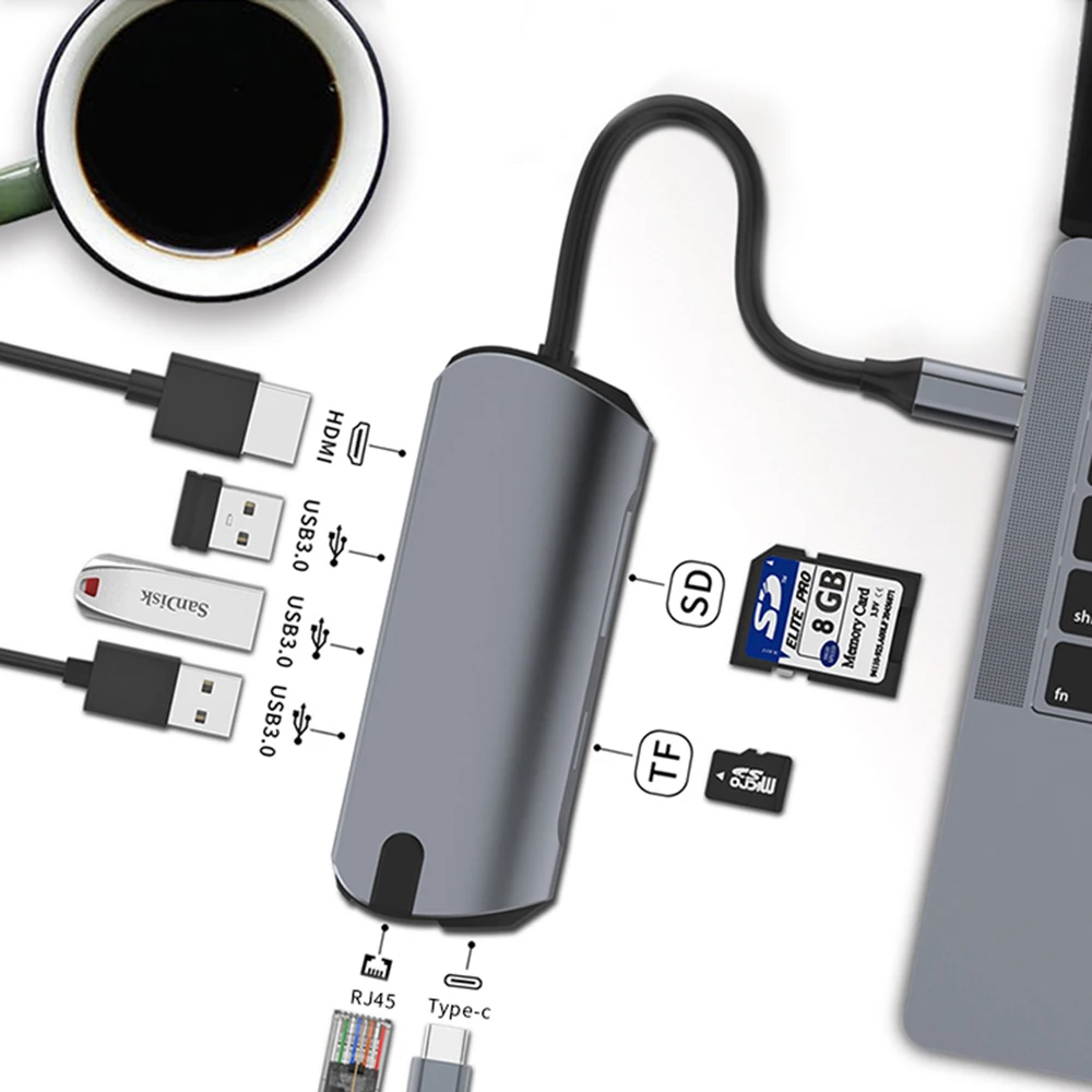 

Док-станция с разъемом usb Type-c и разъемом для чтения SD-карт