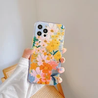 daisy flowers clear phone case for iphone 13 12 pro max 11 pro max xs max xr x 7 8 plus 13promax case soft tpu shockproof bumper