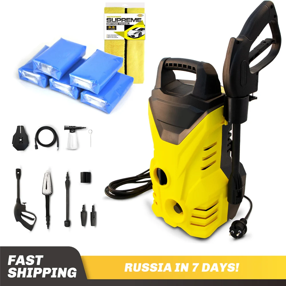Автомойка высокого давления с глиняным стержнем 1600PSI gpm 1400 Вт бутылка для моющего