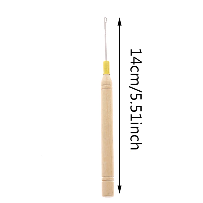 1 шт. игла для наращивания волос с деревянной ручкой|Швейные иглы| |