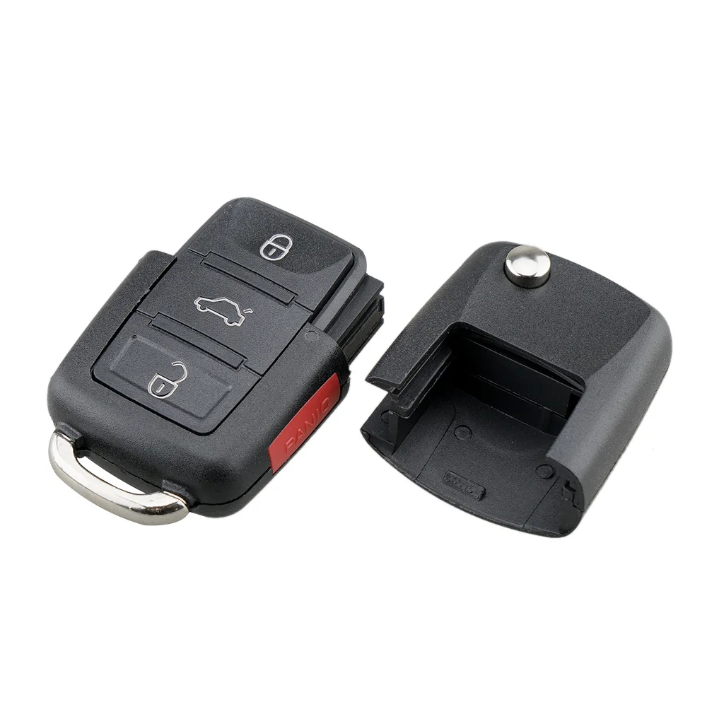 Чехол для дистанционного ключа QWMEND с 3 кнопками Vw Jetta Golf Passat Beetle Polo Skoda 2004-2011