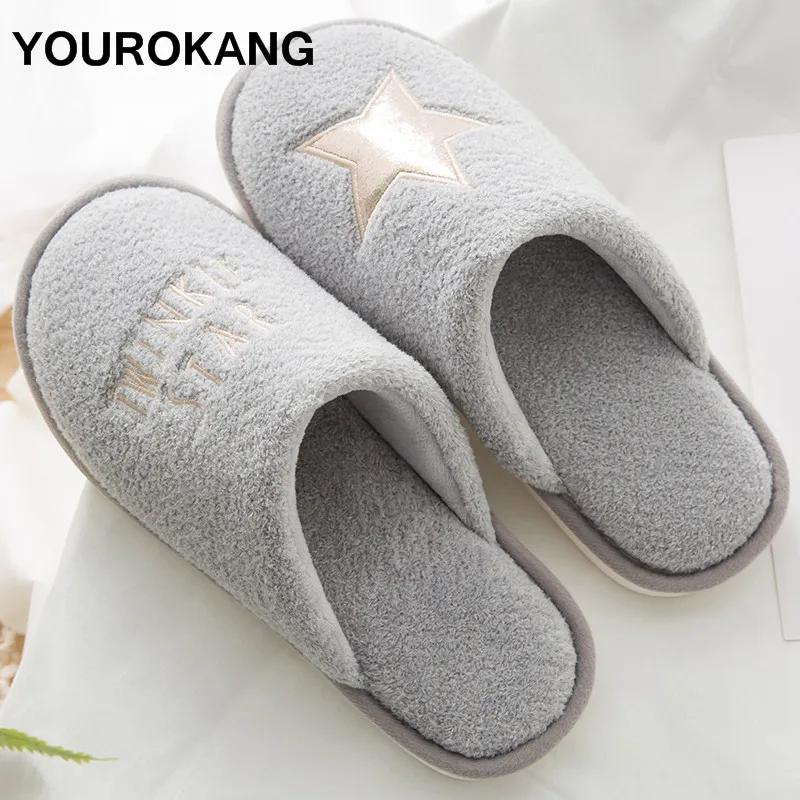 Female Winter Warm Home Slippers Indoor Soft Plush Women Shoes Fashion Flat Couple Unisex Lovers House Slippers Dropshipping