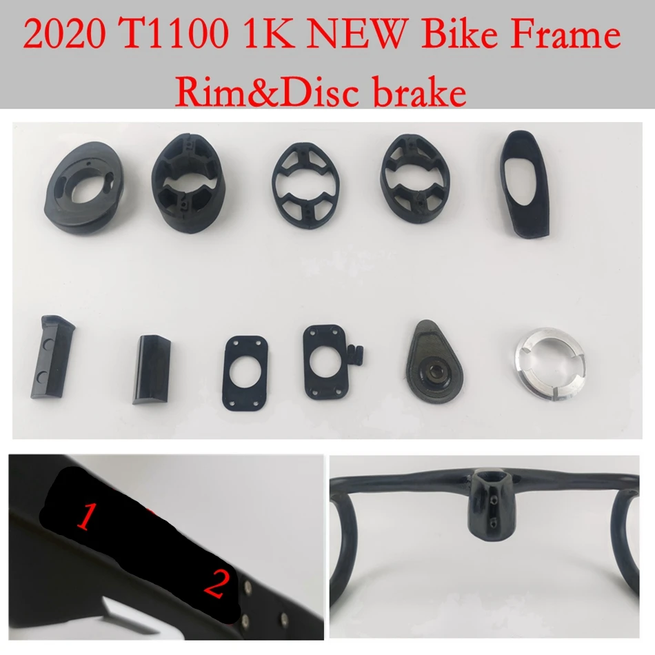 

2020 T1100 1K Road Bike carbon Frame with 1K handlebar V-brake & Disc brake mechanical Road bicycle carbon frameset