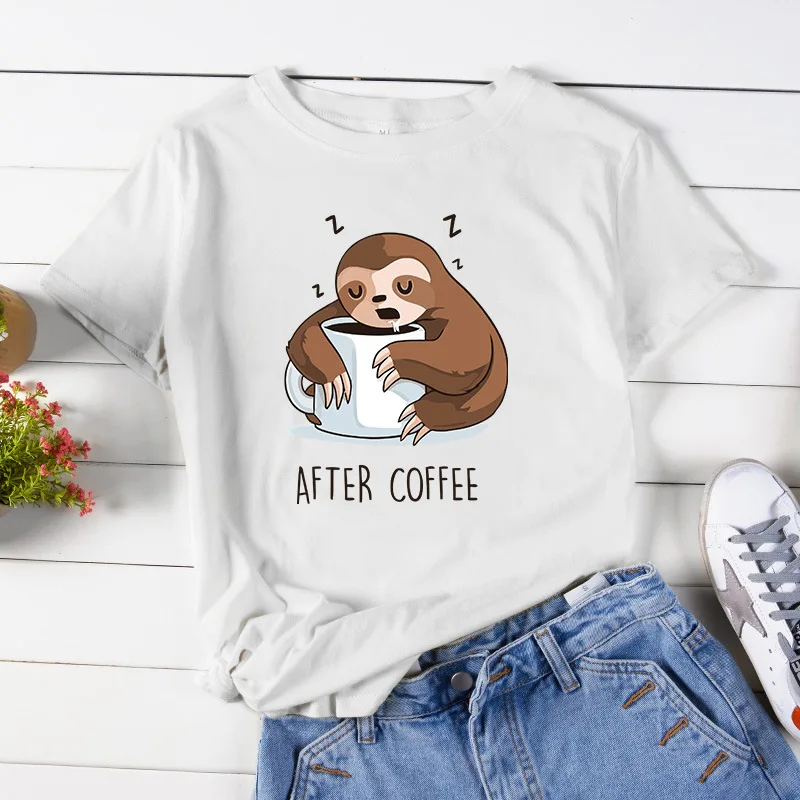 JCGO Летняя женская футболка из хлопка размера плюс 5XL с коротким рукавом Забавный