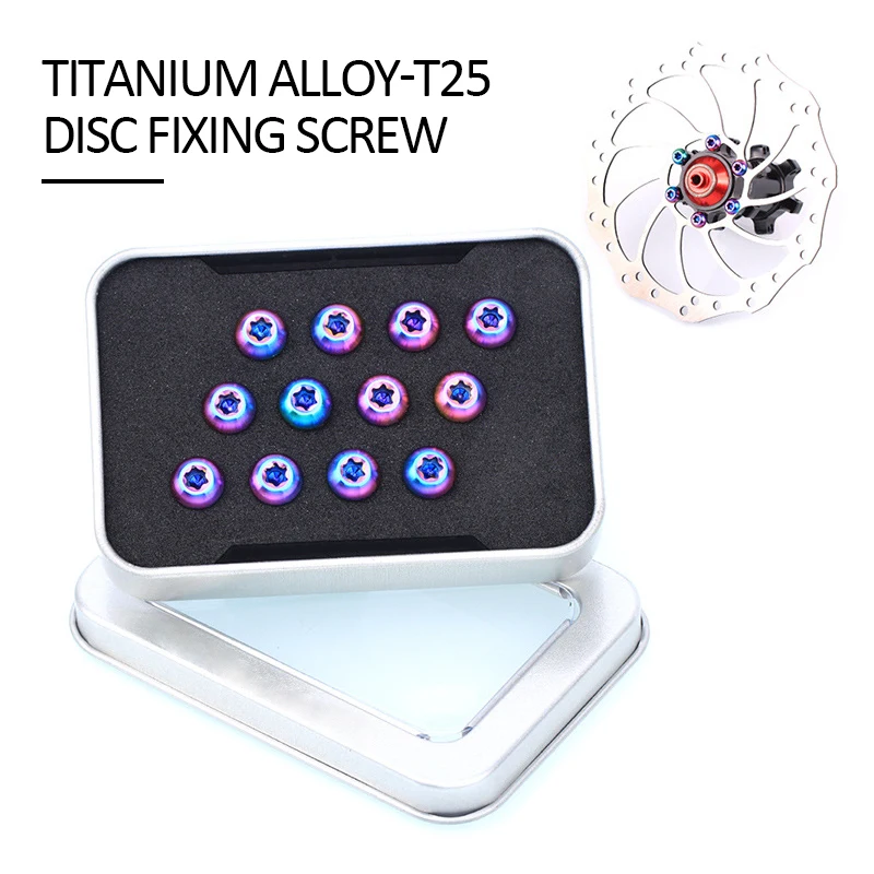 Крепежные болты для велосипедного дискового тормоза TC4 12 шт. M5 * 10 мм|Инструменты