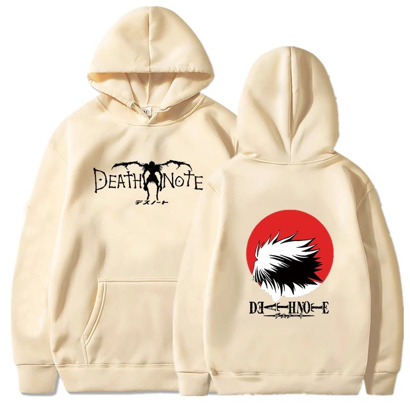 

Толстовки с японским аниме-принтом «Death Note», худи с графическим принтом, новинка 2021, модная толстовка с капюшоном для женщин и мужчин, Женски...