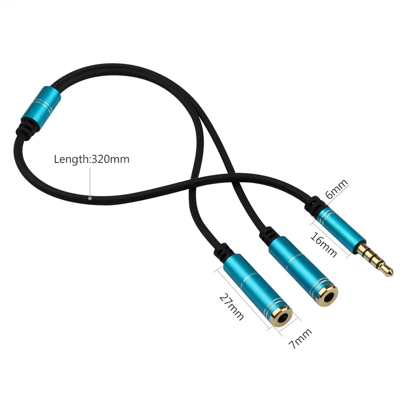 Аудиоразветвитель 3 5 мм с разъемом папа на 2 мама удлинительные кабели для