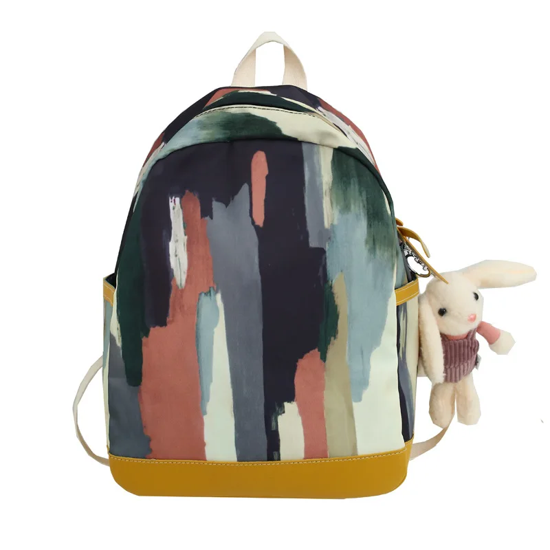 

2020 Graffiti Nylon Backpack Women Large Capacity Back Pack School Student Bag For Teenage Girls Waterproof School Bags Mujer