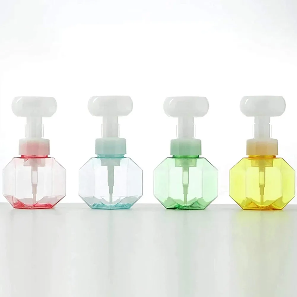 

16.3*5.5CM Liquid Soap Dispenser Flower Foam Foaming Pump Empty Bottle Plastic Clear Bottle 100% High Quality