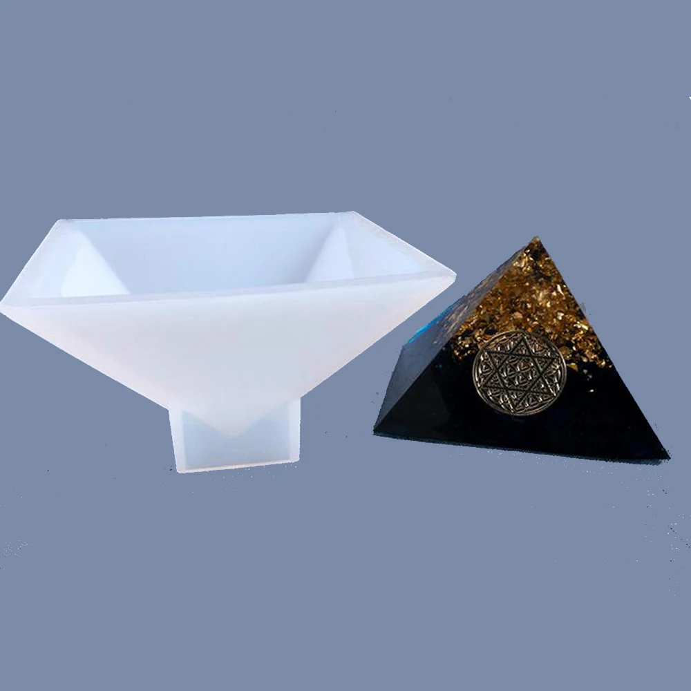 Big 11CM Pyramid shape Silicone Mold 3D UV Resin Epoxy Mold epoxy resin molds for jewelry craft making Ornament art