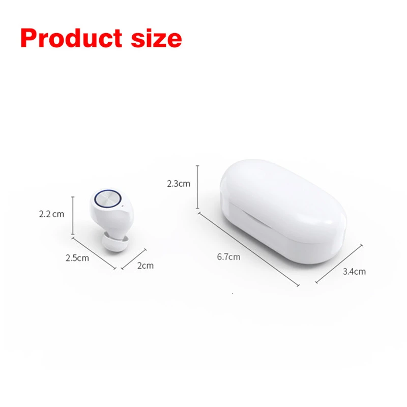 TW60 5.0 Glowing Bluetooth Earphone Binaural Wireless Earbuds Touch Control Hifi Stereo Noise Reduction Headset Ew# | Электроника