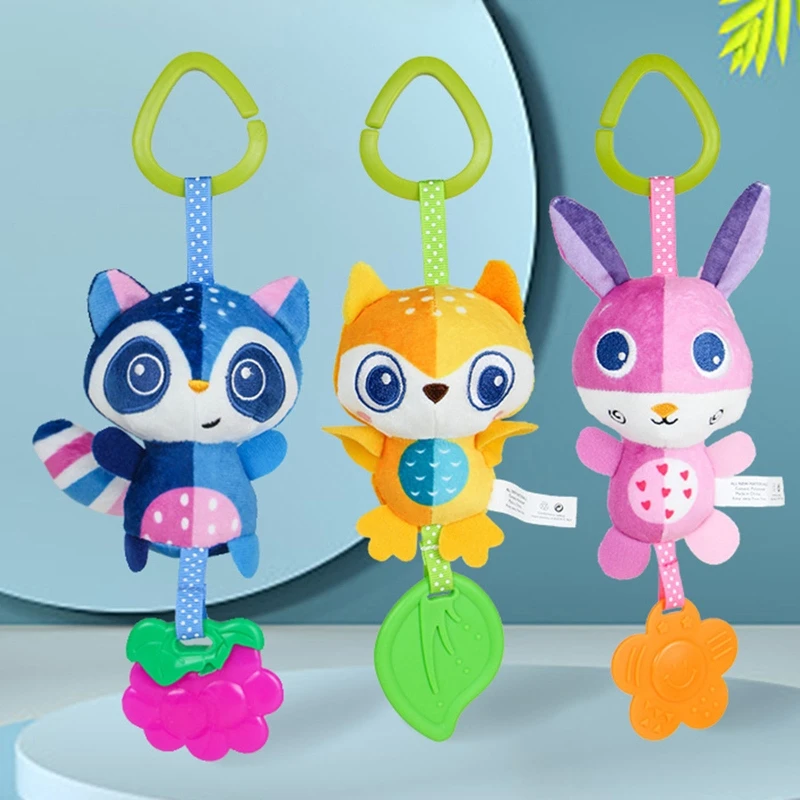 

Baby Stroller Mobile Rattle Pushchair Pram Pendant Cartoon Animal Doll Infants Crib Hanging Bed Bell Educational Sensory Toys