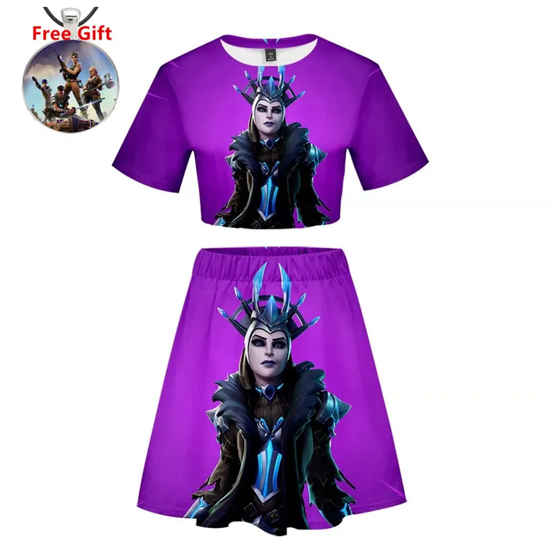 Игра битва Royale Lil whip футболки Drees The Ace Косплей Костюм 3D принт короткая юбка костюм