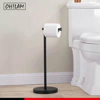 toilet paper holder free standing sus 304 stainless steel rustproof pedestal lavatory tissue roll holder floor stand storage