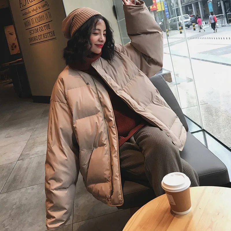 Зимняя женская короткая хлопковая одежда новинка Корейская версия парка Bf Harajuku