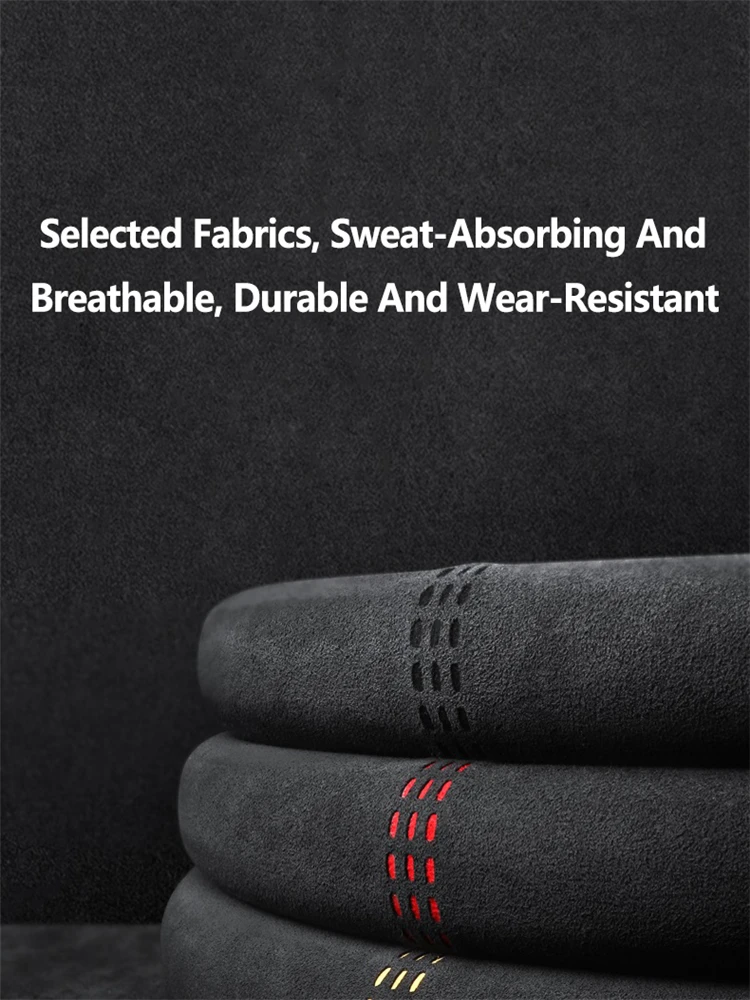 Чехол рулевого колеса автомобиля 38 см Алькантара Универсальная кожаная оплетка