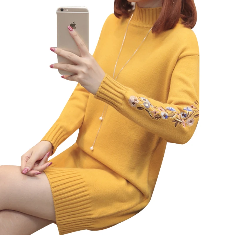 Женский утепленный свитер с высоким воротником новинка женский зимний модное