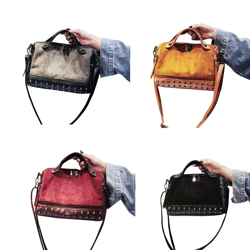 

PU Leather Studded Tote Casual Shoulder Bags Crossbody Multi Pockets Handbags