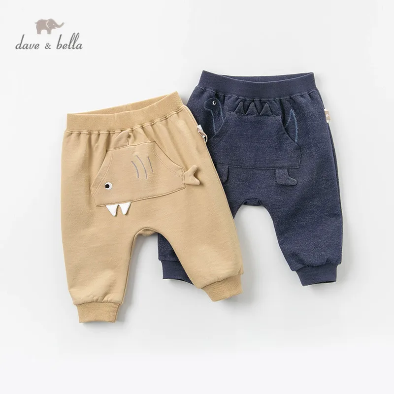 

Детские длинные штаны dave bella, модные весенние штаны для маленьких мальчиков, однотонные штаны для младенцев, для детей ясельного возраста
