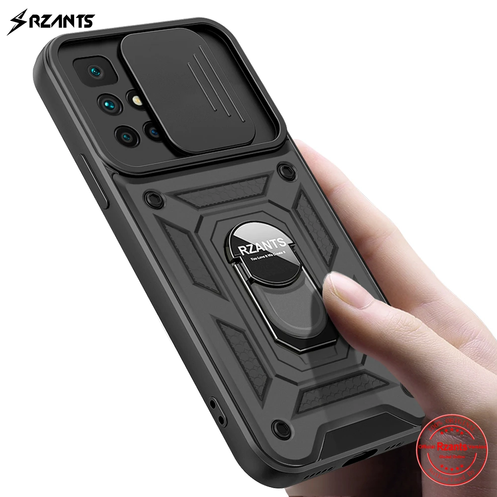 

Чехол Rzants для Xiaomi Redmi 10 4G, защитное кольцо для объектива камеры, держатель-подставка, военный дизайн, чехол для мальчиков, мужчин