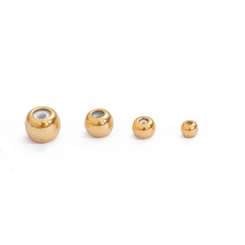 

1Pcs/lot 18K Gold Plated Metal Silicon Beads Adjustment Spacer Charm Beads For European Screw Off End Bracelet Jewelry Making