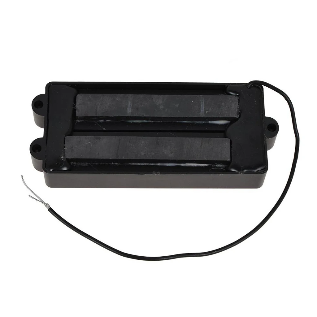 

6 String Bass Guitar Humbucker Neck Bridge Pickup Set, Black