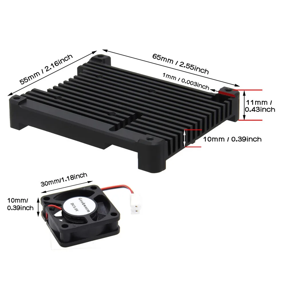 Raspberry Pi 4B 11mm Embedded Heatsink/Radiator P165-B for 4 Model B & Expansion Board Support POE | Компьютеры и офис