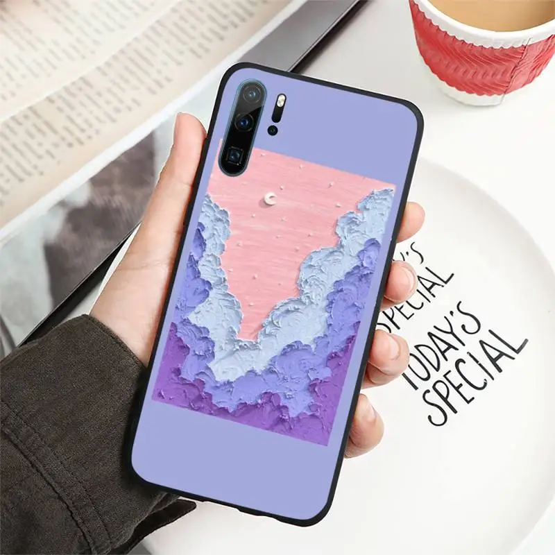 

three-dimensional oil painting art Creative Phone Case For Huawei honor Mate P 10 20 30 40 i 9 8 pro x Lite smart 2019 nova 5t